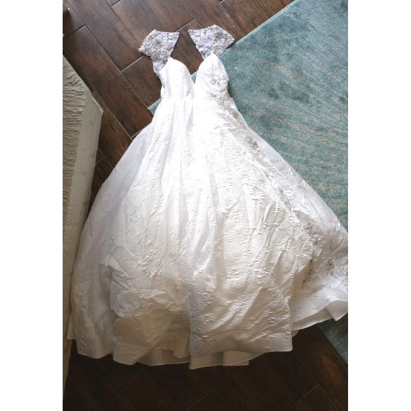 Sherri Hill Designer Ballgown Wedding Dress Crystal Beaded Sweetheart Neckline - Picture 16 of 16